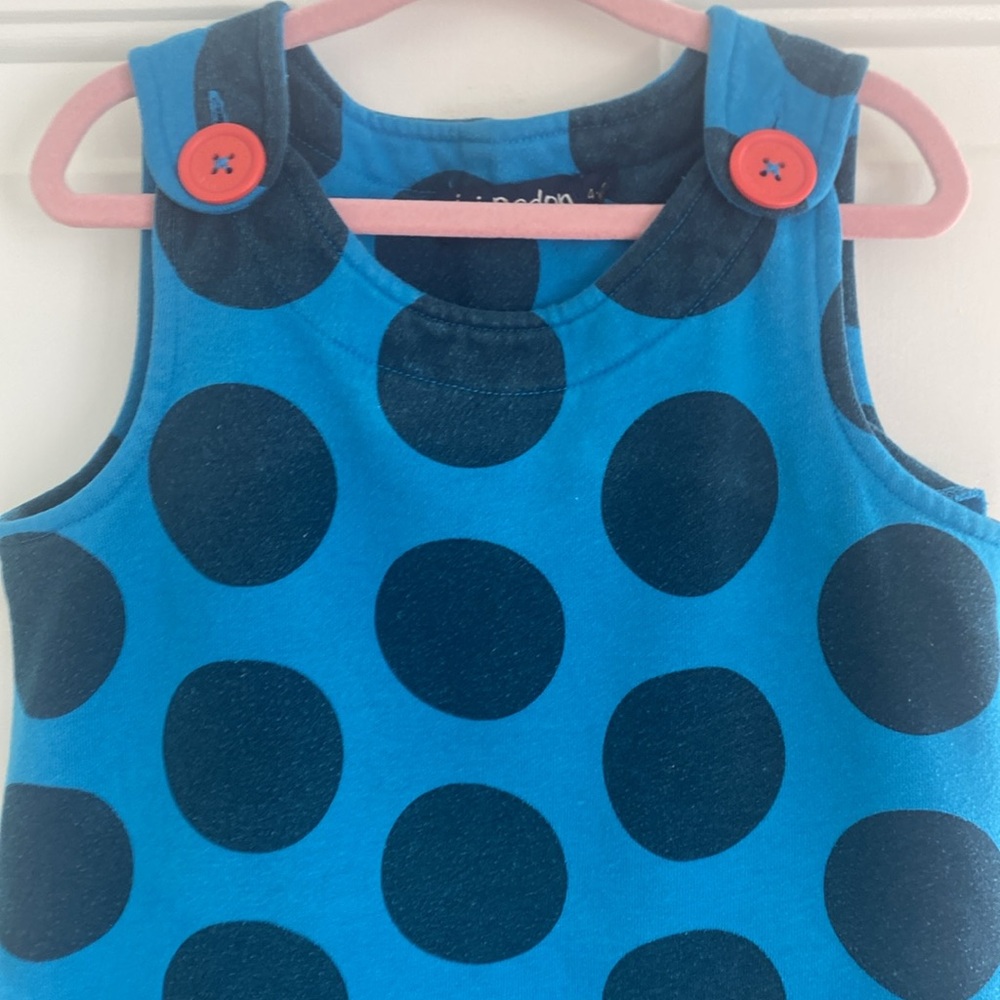 Mini Boden Blue Large Polka Dot Jumper - Size 4/5